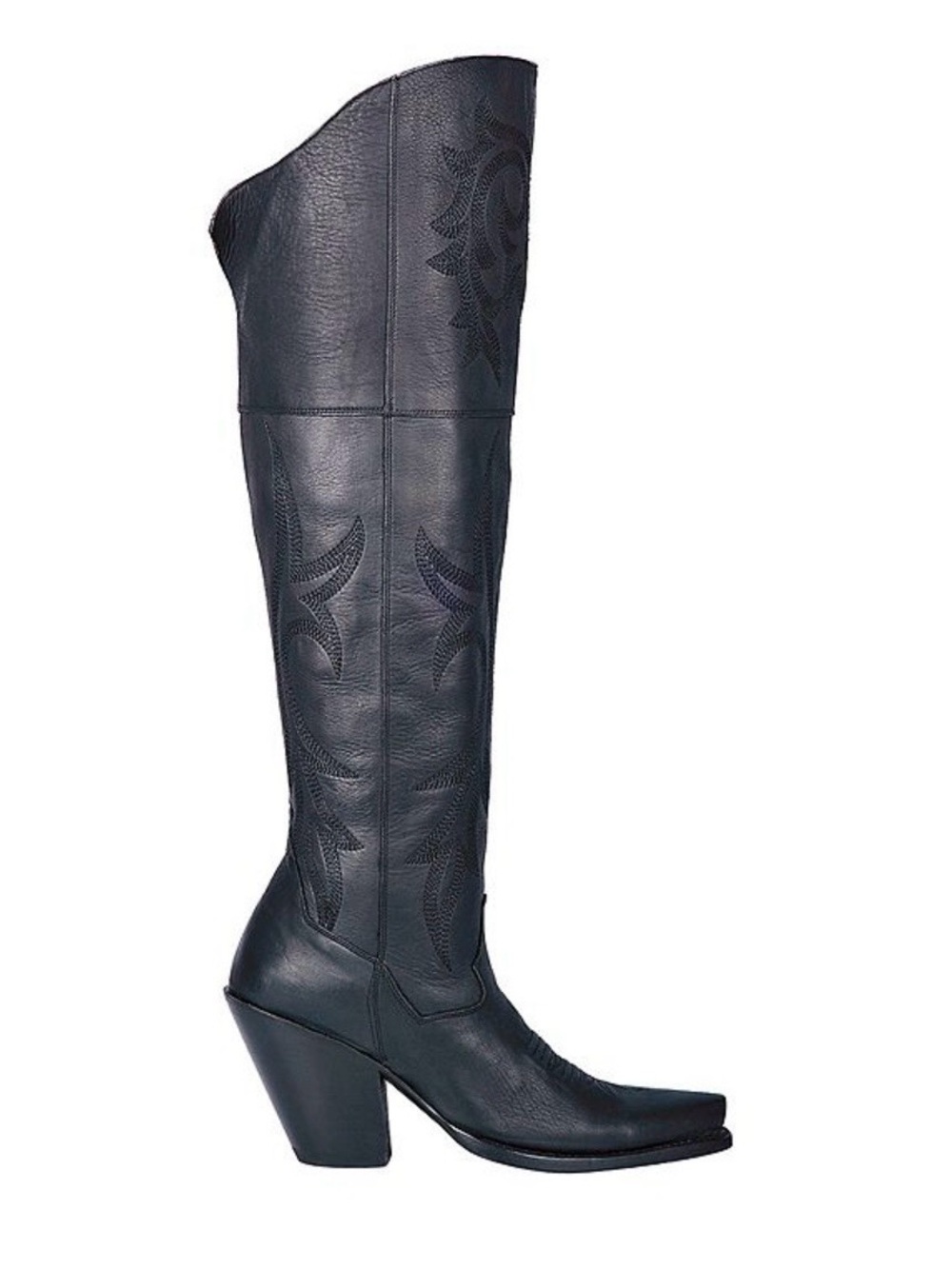Dan Post Jilted Thigh high Western Block Heel Boots, size 7, New WITHOUT Box.